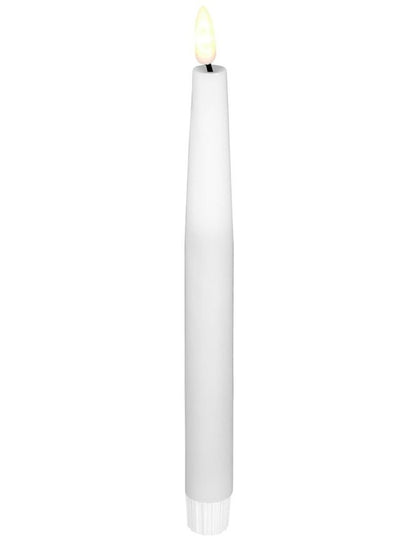 Let's Get Lit LED Flameless Wax Taper Candle 24cm 2 Pieces Gift Boxed in Natural