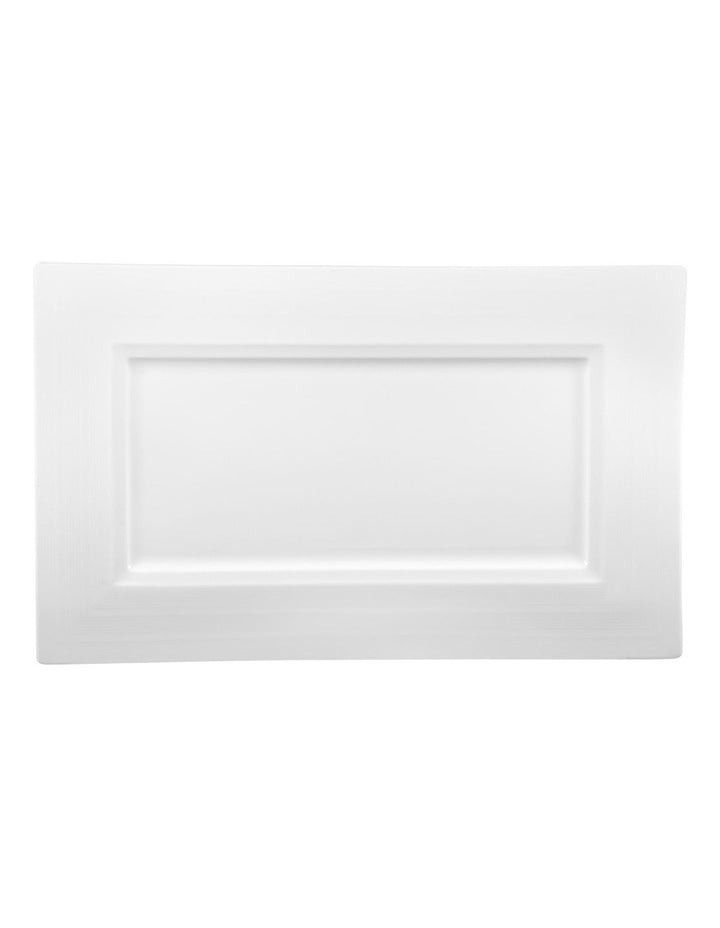 Cashmere Rectangular Platter 32x19cm Gift Boxed in White