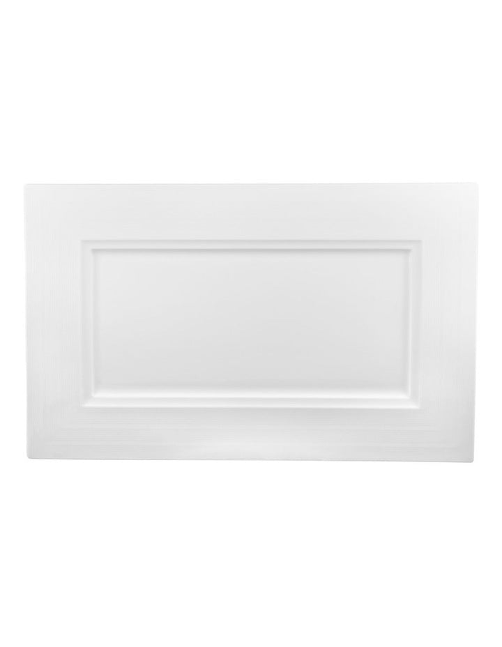 Cashmere Rectangular Platter 37x23cm Gift Boxed in White