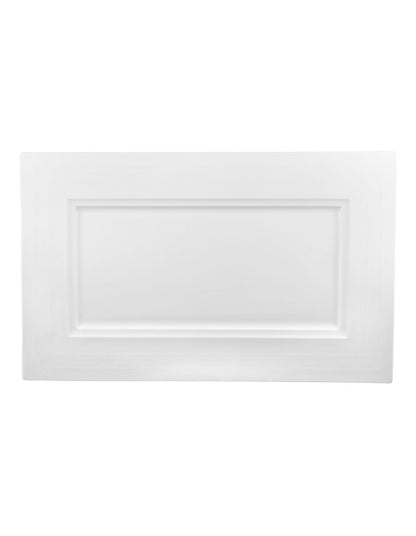 Cashmere Rectangular Platter 37x23cm Gift Boxed in White