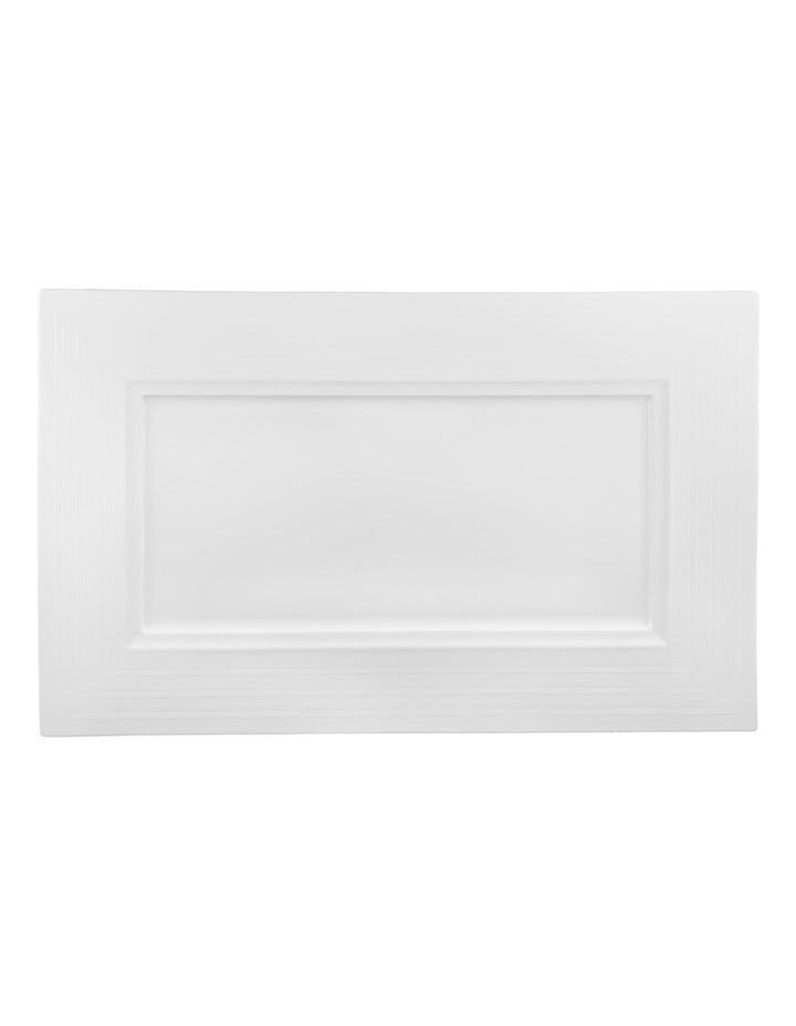 Cashmere Rectangular Platter 42x26cm Gift Boxed in White