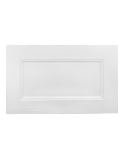Cashmere Rectangular Platter 42x26cm Gift Boxed in White