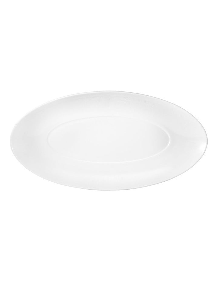 Cashmere Oval Platter 41x20.5cm Gift Boxed in White