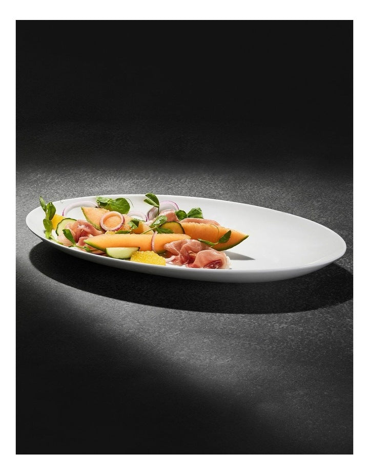 Cashmere Oval Platter 46.5x24cm Gift Boxed in White