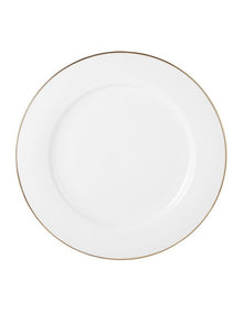 White Gold Rim Dinner Plate 27.5cm in Gold