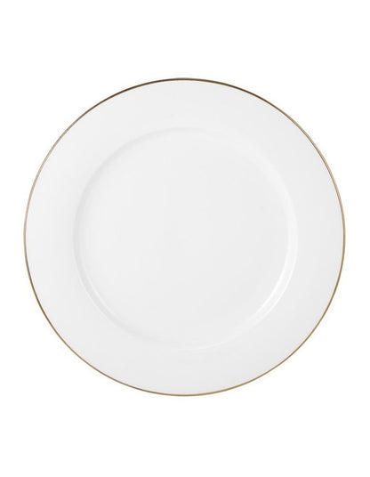 White Gold Rim Dinner Plate 27.5cm in Gold