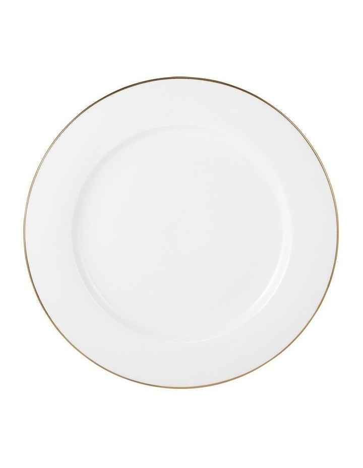 White Gold Rim Dinner Plate 27.5cm in Gold
