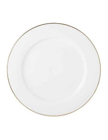 White Gold Rim Dinner Plate 27.5cm in Gold