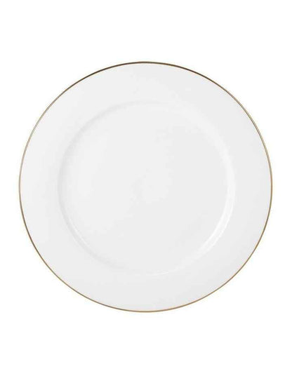 White Gold Rim Dinner Plate 27.5cm in Gold