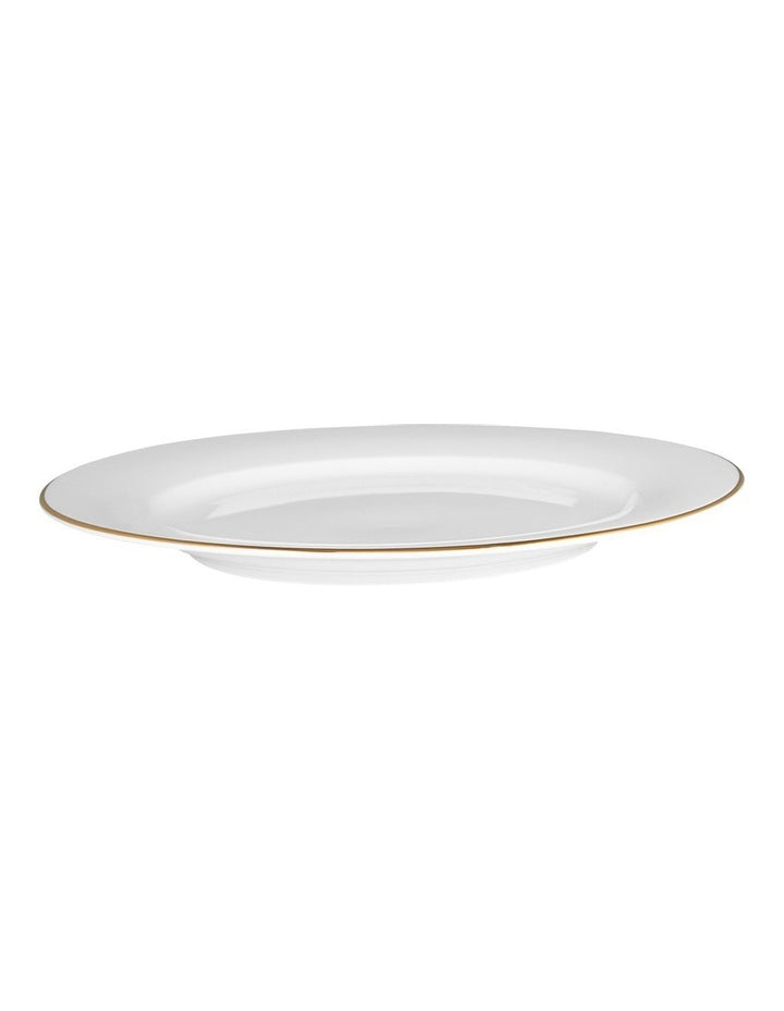 White Gold Rim Dinner Plate 27.5cm in Gold