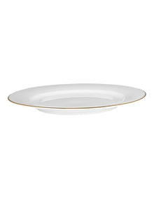 White Gold Rim Dinner Plate 27.5cm in Gold