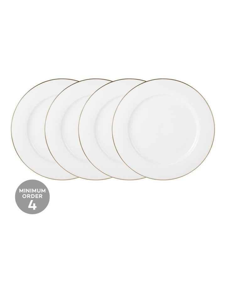 White Gold Rim Dinner Plate 27.5cm in Gold