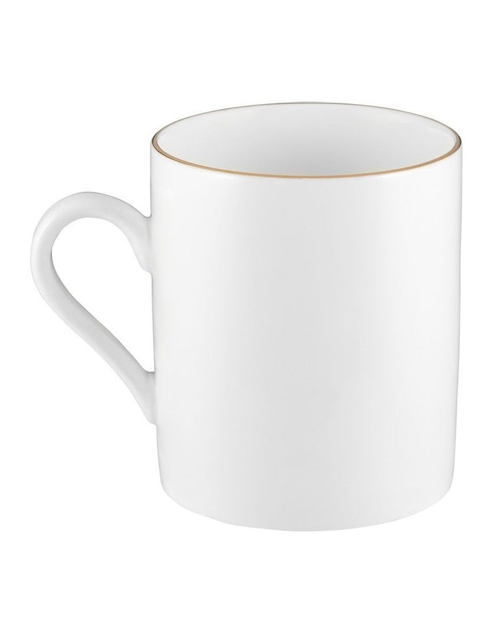 White Gold Mug Cylindrical 300ml in Gold