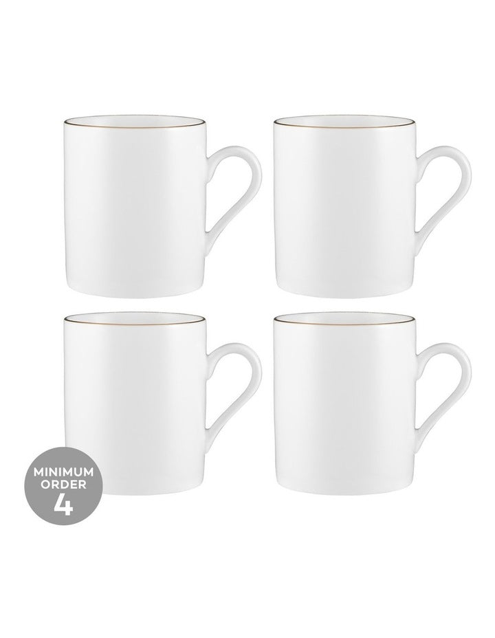 White Gold Mug Cylindrical 300ml in Gold
