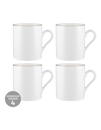 White Gold Mug Cylindrical 300ml in Gold