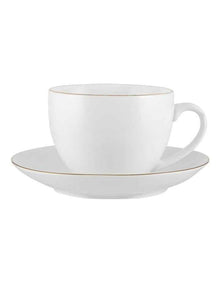 White Gold Cup & Saucer 260ml in Gold
