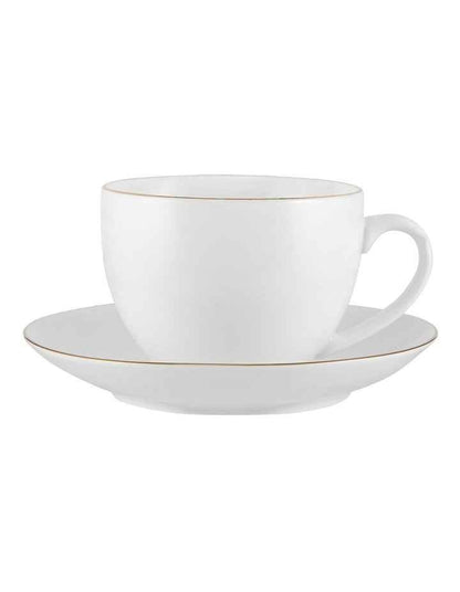 White Gold Cup & Saucer 260ml in Gold