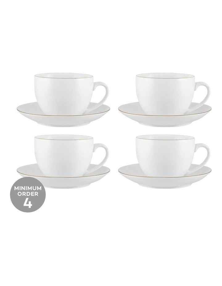White Gold Cup & Saucer 260ml in Gold