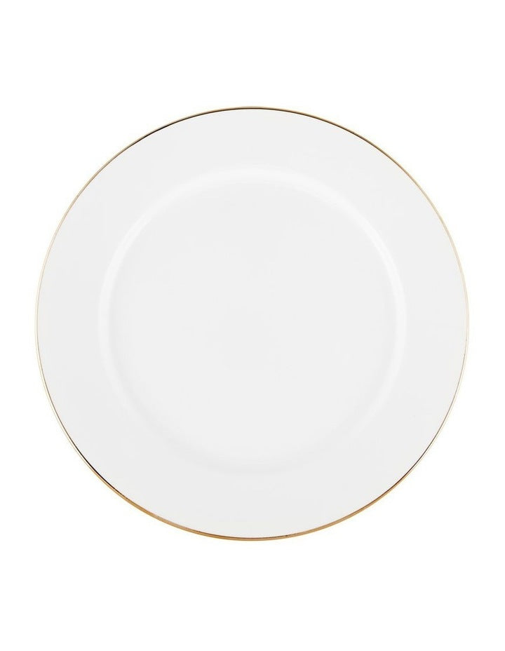 White Gold Rim Entree Plate 23cm in Gold