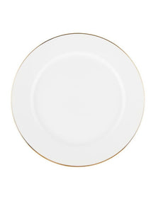 White Gold Rim Entree Plate 23cm in Gold