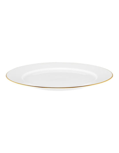 White Gold Rim Entree Plate 23cm in Gold