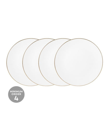 White Gold Coupe Entree Plate 23cm in Gold