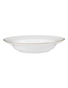 White Gold Rim Soup Bowl 23cm in Gold