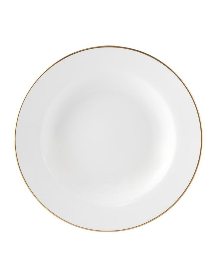 White Gold Rim Soup Bowl 23cm in Gold