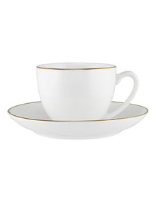 White Gold Coupe Demi Cup & Saucer 90ml in Gold