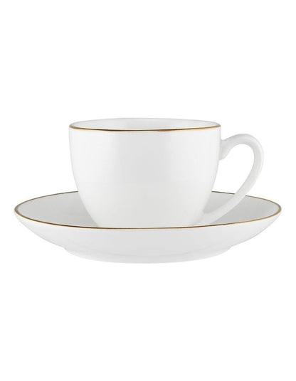 White Gold Coupe Demi Cup & Saucer 90ml in Gold