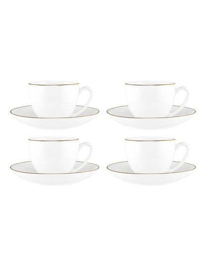 White Gold Coupe Demi Cup & Saucer 90ml in Gold