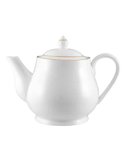 White Gold Teapot 1L Gift Boxed in Gold