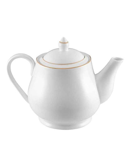 White Gold Teapot 1L Gift Boxed in Gold