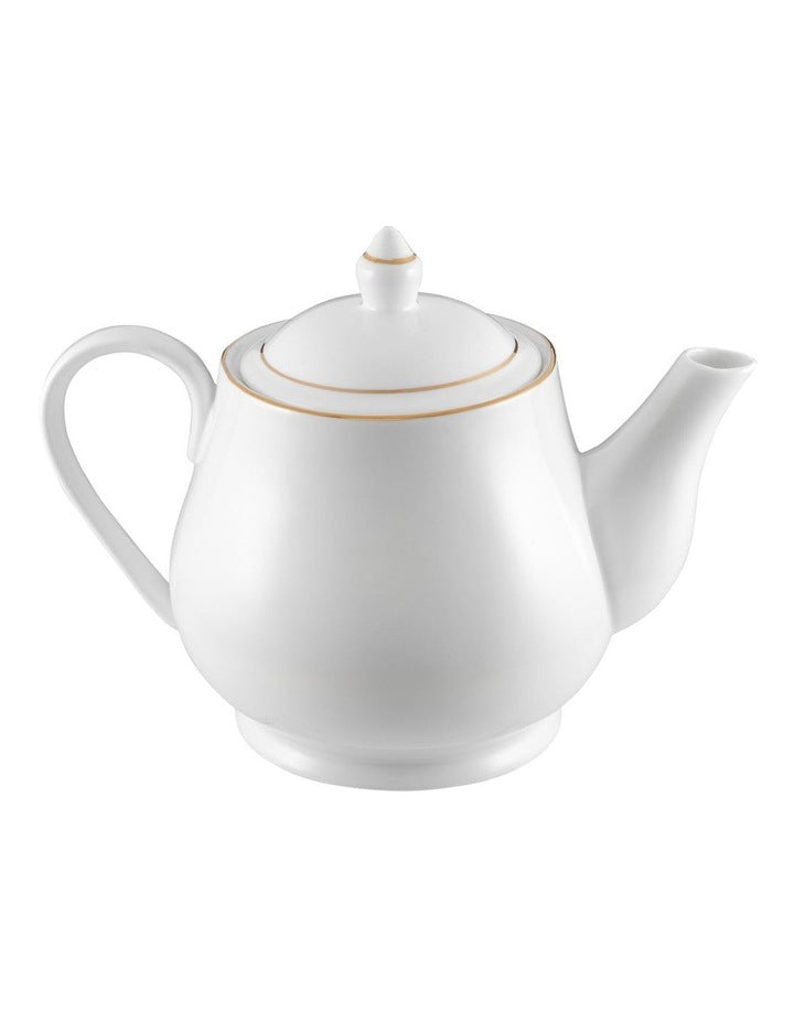 White Gold Teapot 1L Gift Boxed in Gold
