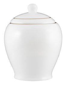 White Gold Sugar Bowl in Gold