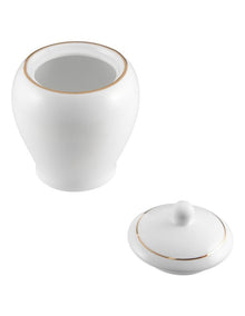 White Gold Sugar Bowl in Gold
