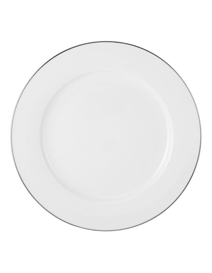 White Platinum Rim Dinner Plate 27.5cm in Platinum