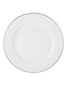 White Platinum Rim Dinner Plate 27.5cm in Platinum