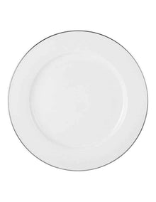 White Platinum Rim Dinner Plate 27.5cm in Platinum