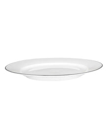 White Platinum Rim Dinner Plate 27.5cm in Platinum