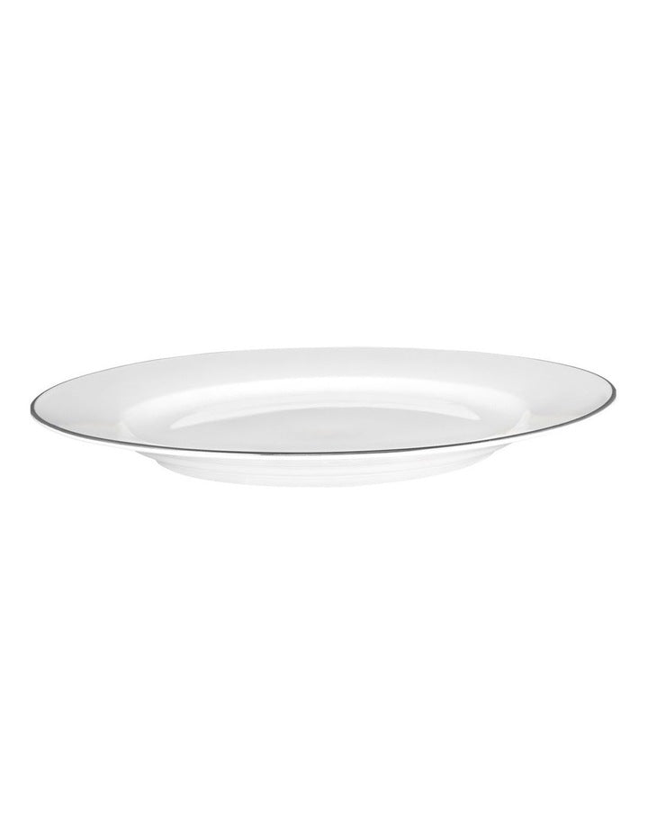White Platinum Rim Dinner Plate 27.5cm in Platinum
