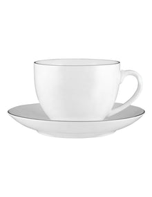 White Platinum Cup & Saucer 260ml in Platinum
