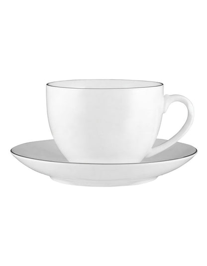 White Platinum Cup & Saucer 260ml in Platinum