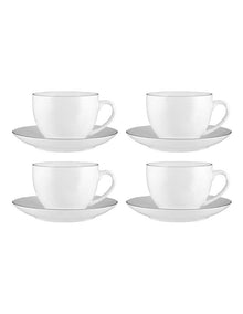 White Platinum Cup & Saucer 260ml in Platinum