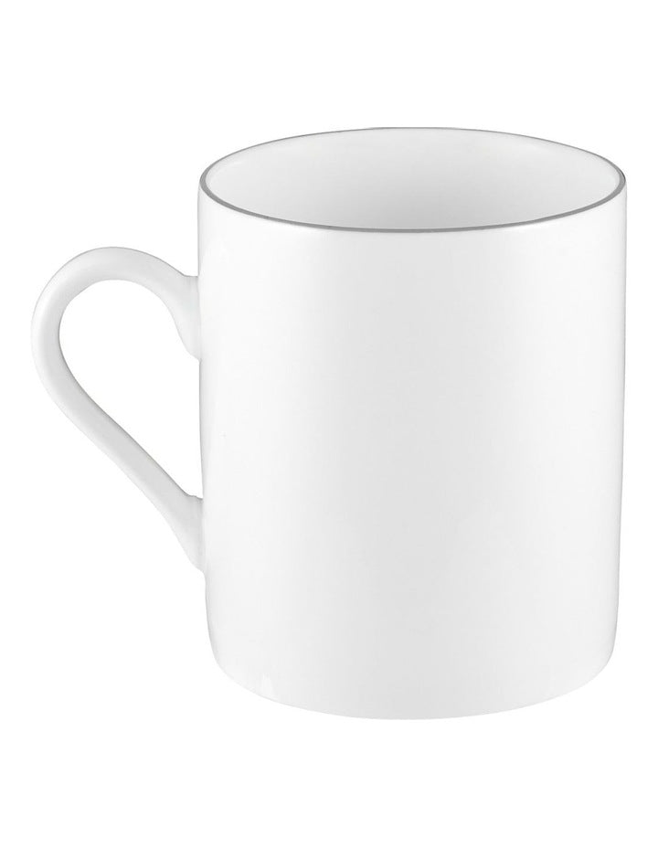 White Platinum Mug Cylindrical 300ml in Platinum
