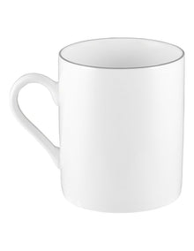 White Platinum Mug Cylindrical 300ml in Platinum