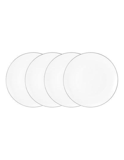 White Platinum Coupe Side Plate 19cm in Platinum