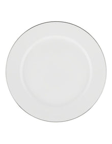 White Platinum Rim Entree Plate 23cm in Platinum