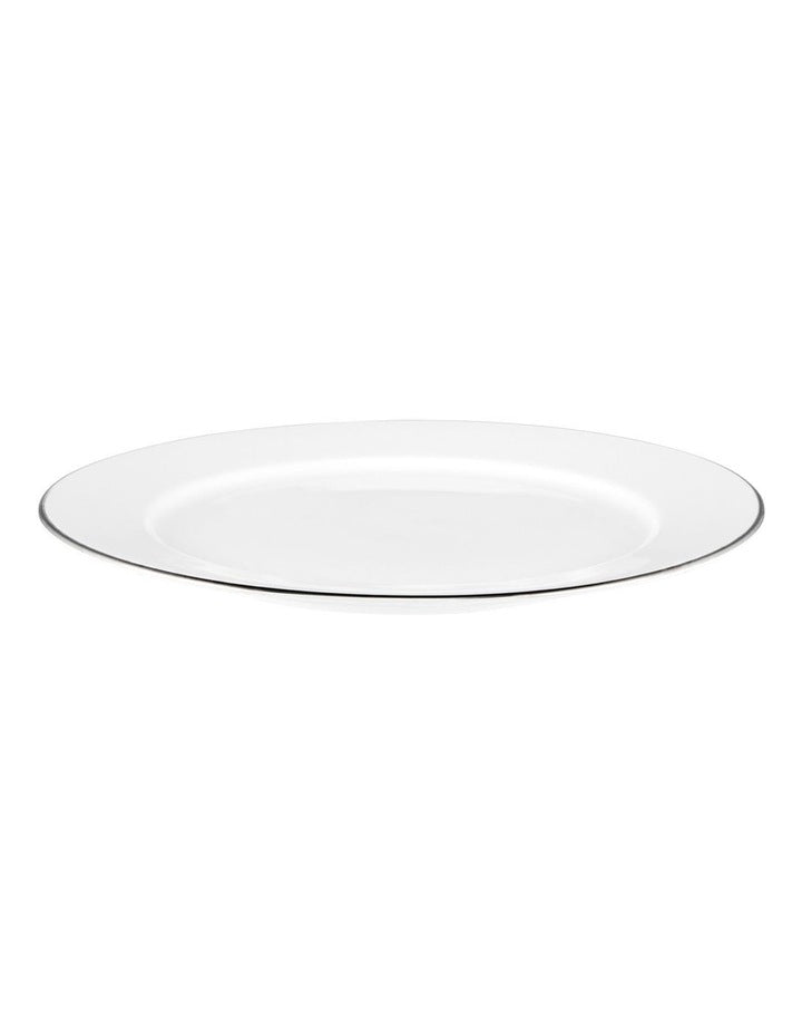 White Platinum Rim Entree Plate 23cm in Platinum