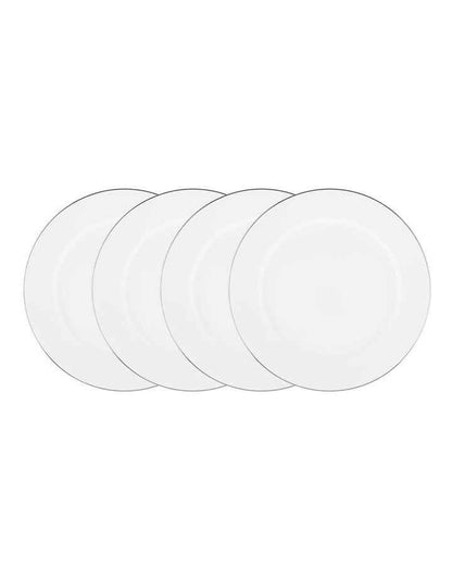 White Platinum Rim Entree Plate 23cm in Platinum